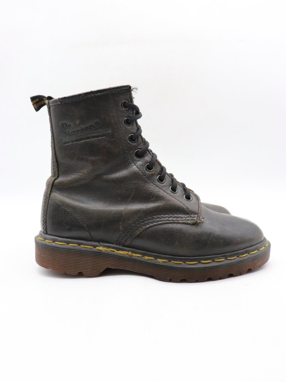 Vintage Doc Dr. Martens 1460 Women UK 4 US 6 Made in England Black Leather 8-Eye